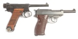 (C) LOT OF TWO: TWO WORLD WAR II CLASSIC HANDGUNS, NAMBU & P38.