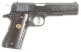 (M) FACTORY ENGRAVED COLT GOVERNMENT MKIV SERIES 70 .45 ACP SEMI-AUTOMATIC PISTOL WITH DOCUMENTATION