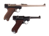 (C) LOT OF TWO: LUGER SEMI-AUTOMATIC PISTOLS.
