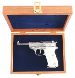 (C) CASED & FACTORY ENGRAVED WALTHER P-38 SEMI-AUTOMATIC PISTOL.