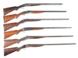 (C+A) LOT OF SIX: SIX DOUBLE BARREL SHOTGUNS FROM LEFEVER, CENTRAL ARMS, HOPKINS AND ALLEN, J. STEVE