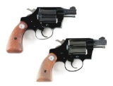 (C+M) LOT OF 2: COLT AGENT AND COBRA DOUBLE ACTION REVOLVERS.