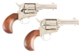 (M) LOT OF TWO: CONSECUTIVE CUSTOM USFA SINGLE ACTION ARMY REVOLVERS.