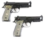 (M) LOT OF TWO: CONSECUTIVELY NUMBERED WILSON COMBAT BERETTA 92G TACTICAL BRIGADIERS WITH CASE AND A