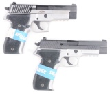 (M) LOT OF 2: CASED SIG ARMS CUSTOM SHOP P226 SEMI-AUTOMATIC PISTOLS.