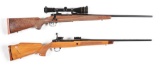 (M) LOT OF TWO: WINCHESTER MODEL 70 .338 WINCHESTER MAGNUM BOLT ACTION RIFLE WITH SCOPE AND SAKO A5