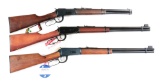 (M) LOT OF 3: BOXED CLASSIC WINCHESTER MODEL 94 LEVER ACTION RIFLES.