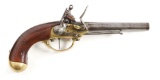 (A) A FRENCH MODEL 1777 FLINTLOCK MARTIAL PISTOL DATED 1780.