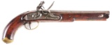 (A) UNSIGNED AMERICAN FLINTLOCK PISTOL OF SECONDARY MARTIAL STYLE.