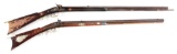 (A) LOT OF 2: HALF STOCK PERCUSSION RIFLES.