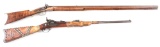 (A) LOT OF TWO: E. MORTER OHIO RIFLE WITH INDIAN DECORATED 1873 SPRINGFIELD.