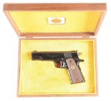 (M) CASED COLT MODEL 1911 GOLD CUP NRA CENTENNIAL .45 SEMI-AUTOMATIC PISTOL.