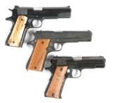 (M) LOT OF THREE: THREE MODEL 1911-A1 SEMI-AUTOMATIC PISTOLS.