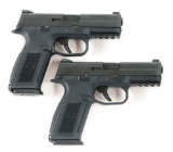 (M) LOT OF TWO: SHOOTERS LOT OF FN-FNS40 COMBAT PISTOLS.