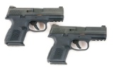 (M) LOT OF TWO: TWO FNH FNS-9 COMPACT SEMI-AUTOMATIC PISTOLS IN CASES.