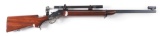 (C) CUSTOM STEVENS WALNUT HILL .22 SINGLE SHOT RIFLE.