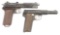 (C) LOT OF TWO: STEYR-HAHN M1912 AND ASTRA 600/43 SEMI-AUTOMATIC PISTOLS.