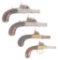 (A) LOT OF FOUR: FOUR TRYON SINGLE SHOT PERCUSSION BOOT PISTOLS, ONE PAIR..