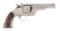 (A) WELLS FARGO MARKED US SMITH & WESSON NICKEL 2ND MODEL SCHOFIELD SINGLE ACTION REVOLVER.