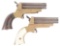 (A) LOT OF TWO: TWO FINE SHARPS FOUR BARREL PISTOLS