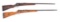 (C) LOT OF 2: MAUSER GEHA 98 SINGLE SHOT, BOLT ACTION, SHOTGUNS.