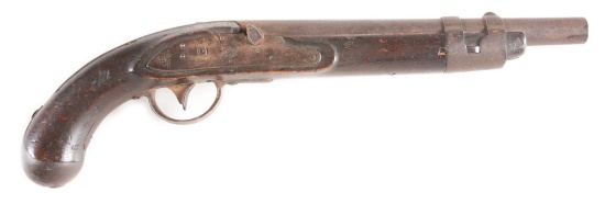 (A) SPRINGFIELD MODEL 1817 FLINTLOCK PISTOL DATED 1815, THE SECOND TYPE, CONVERTED TO PERCUSSION, IN