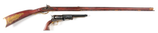 (A) LOT OF 2: KENTUCKY RIFLE AND COLT WALKER REPRODUCTION.
