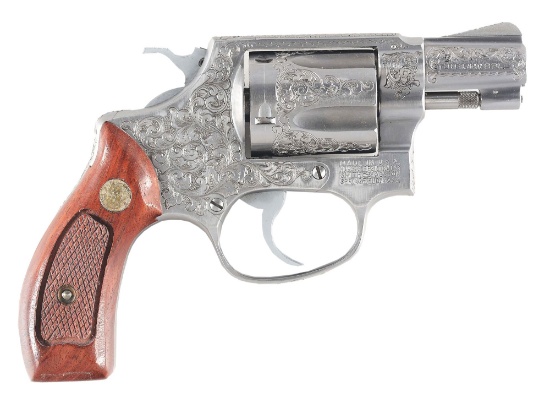 (M) ALVIN WHITE ENGRAVED SMITH & WESSON MODEL 60 DOUBLE ACTION REVOLVER WITH BOX.