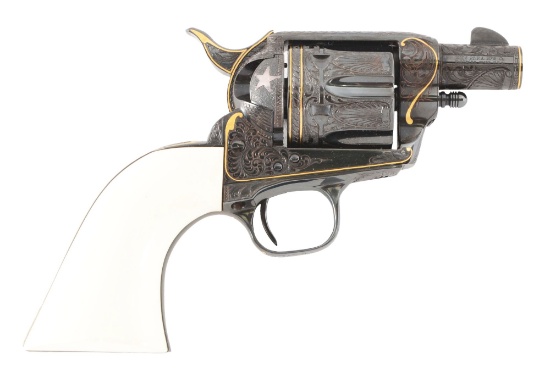 (C) KEN HURST ENGRAVED 2" BARREL COLT SINGLE ACTION ARMY REVOLVER.