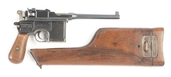 (C) MAUSER C-96 SEMI-AUTOMATIC PISTOL WITH STOCK.