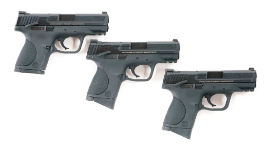 (M) LOT OF THREE: THREE SMITH AND WESSON M&P 9C PISTOLS.