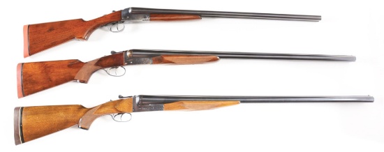 (M) LOT OF THREE GOOD HUNTING SIDE BY SIDE SHOTGUNS FROM WESTERN ARMS, AYA, AND RICHLAND ARMS.