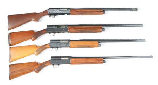 (C) LOT OF 4: SEMI-AUTOMATIC SHOTGUNS FROM FRANCHI AND BROWNING.