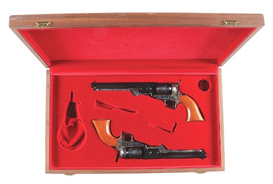 (A) LOT OF TWO: CONSECUTIVE PAIR COLT 2ND GENERATION 1851 NAVY PERCUSSION REVOLVERS.