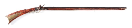 (A) FULLSTOCK FLINTLOCK KENTUCKY RIFLE.