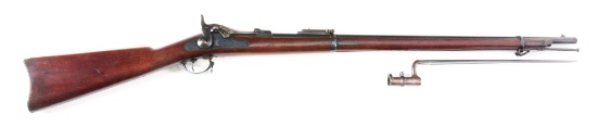 (A) SPRINGFIELD 1884 TRAPDOOR SINGLE SHOT RIFLE WITH BAYONET.