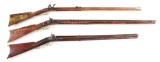 (A) LOT OF THREE: THREE MUZZLELOADING RIFLES.