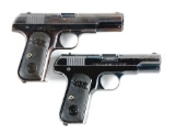 (C) LOT OF TWO: TWO EARLY COLT MODEL 1903 SEMI-AUTOMATIC PISTOLS (1908-1910).