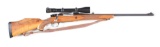 (M) SAKO BOLT ACTION SPORTING RIFLE WITH SCOPE.