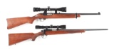 (M) LOT OF 2: RUGER SEMI-AUTOMATIC AND BOLT ACTION RIFLES.