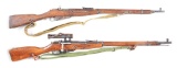 (C) LOT OF 2: IZHEVSK 91/30 BOLT ACTION RIFLES.