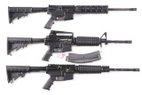 (M) LOT OF 3: COLT AND NATIONAL MILITARY AR-15 SEMI-AUTOMATIC RIFLES.