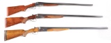 (M) LOT OF THREE GOOD HUNTING SIDE BY SIDE SHOTGUNS FROM WESTERN ARMS, AYA, AND RICHLAND ARMS.