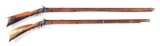 (A) LOT OF 2: PERCUSSION KENTUCKY RIFLES.