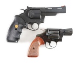 (M) LOT OF TWO: NEAR NEW CONDITION COLLECTIBLE COLT REVOLVERS WITH ORIGINAL BOXES.