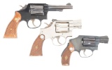 (M) LOT OF THREE: THREE FINE SMITH & WESSON REVOLVERS