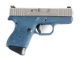 (M) GLOCK 43 SEMI-AUTOMATIC PISTOL CUSTOMIZED BY ROBAR IN CASE WITH ACCESSORIES.