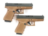 (M) LOT OF TWO: GLOCK 23 GEN 4 SEMI AUTOMATIC PISTOLS.