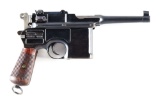 (C) MAUSER BOLO C-96 BROOMHANDLE SEMI-AUTOMATIC PISTOL.