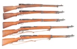 (C) LOT OF 5: JAPANESE TYPE 38 & TYPE 99 BOLT ACTION RIFLES & CARBINES.